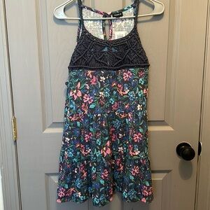 Torrid Textured Jersey Crochet High Neck Tiered Top, size 2, new!